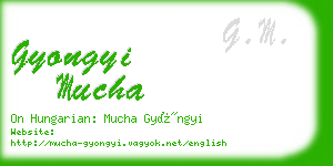gyongyi mucha business card